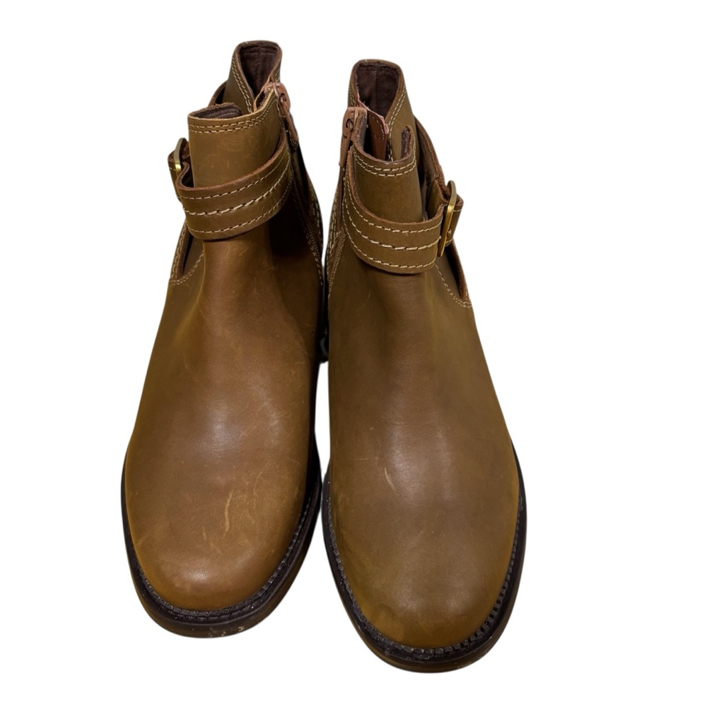 Clarks Women's Brown Leather Ankle Booties Size 7.5